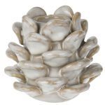 PORTA VELAS PINHA CERAMICA 7CM