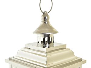 LANTERNA CONJ.2 METAL+VIDRO 18X18X52