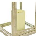 LANTERNA CONJ.2 METAL+VIDRO 18X18X52