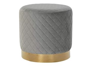 PUFF POLIESTER+MDF 41X41X41 CINZA