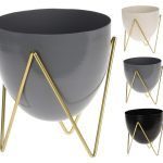 VASO C/SUPORTE METAL DIA.14X16ALT. CM