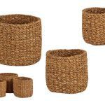 CONJ 3 CESTOS ESPARTO REDONDO AL