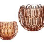 PORTA VELAS HEXAGONO COBRE