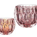 PORTA VELAS HEXAGONO ROSA