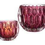 PORTA VELAS HEXAGONO FUCSIA