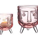 PORTA VELAS CARA ROSA