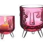 PORTA VELAS CARA FUCSIA