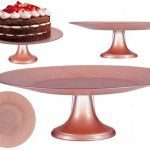 PRATO VIDRO 33CM DIA. COM PE ROSA