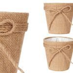 VASO TECIDO C/LAÇO SERRAPILHEIRA COR:CASTANHO