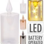 VELA VIDRO METALIZADO COM LED 20,9CM