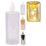 VELA VIDRO METALIZADO COM LED