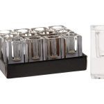 PORTAVELAS VIDRO 4X8CM TRANSPARENTE