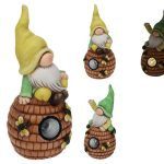 CERAMICA- GNOMO LED SOLAR 44CM