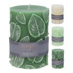 VELA DECORADA FOLHAS