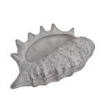 CERAMICA- CONCHA COR:BRANCO/PRATA