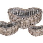 CONJ.3 CESTOS VIME CORACAO DIA.42CM