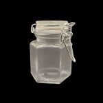 FRASCO HEXAGONAL C/TAMPA 8CM