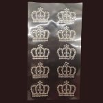 FOLHA C/ STARSS COROA AUTOCOLANTE COR:PRATA