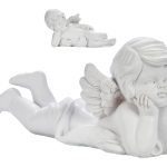 FIGURA DE ANJO RESINA DEITADO 17X9CM ALT.