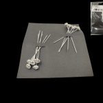 ALFINETES COROA DIAMANTE 6MM 12UNID COR: PRATA