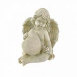 MARFINITE -ANJO C/CORAÇAO COR CINZA 14X15X16CM