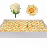 FLOR ARTIFICIAL -CAIXA C/50 ROSAS SABAO PESSEGO 24X46CM