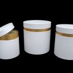 CONJ.3 CX. CARTAO RED. COR: BRANCO/OURO