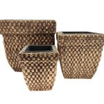 VIME- CONJ.3 CESTOS VASOS COR:CAST 50CM