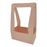 SACO QUAD. P/FLORES 23.5X34.5CM COR:ROSA