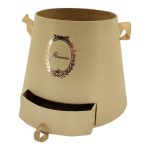 CAIXA RED. C/GAVETA 22X17CM COR:BEJE