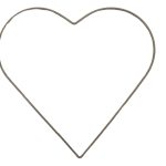 ARO METAL CORAÇAO 25CM COR:OURO