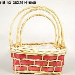 CONJ.3 CESTAS C.38X29L.X40ALT. CM COR:VERMELHO