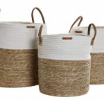 CESTA CONJ.3 FIBRA/ALGOD. DIA.37X37CM ALT. NATURAL