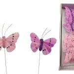 BORBOLETAS ROSA 5CM CX. C/12UNID