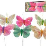 BORBOLETAS COLORIDAS 9,5CM CX. C/12UNID