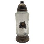 Z60 CANDEEIRO VIDRO COR:OURO 36CM ALT. (5)