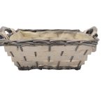CESTA C/PEGA 32X23 COR: CINZA