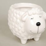 CERAMICA- OVELHA COR:BRANCO 11X8,5CM