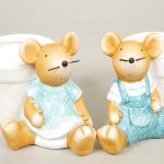 CERAMICA- RATINHO+POTE L.14X8DIA.