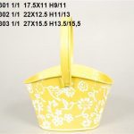 CESTA ZINCO C.22XL.12,5X13ALT. CM COR:AMARELO