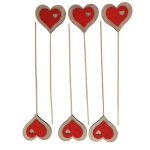 PICO CORAÇAO MADEIRA 6UNID