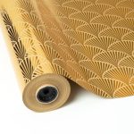 ROLO KRAFT 70CMX25MTS GRAVADO COR:OURO