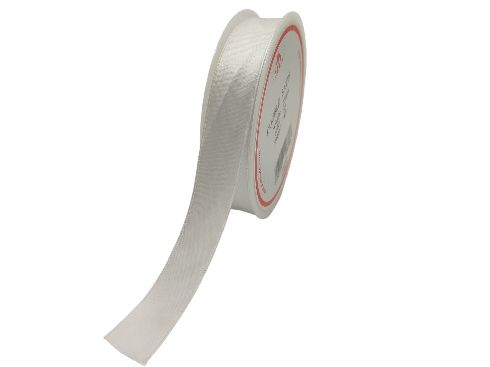 24.000252 FITA DUPLO CETIM 2.5CMX45MT COR:BRANCO - Image 1