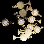 CALICE OURO METAL 10UNID 3CM ALT.