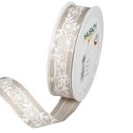 FITA LINHO GRAVADA 2.5CMX25MTS COR:NATURAL