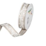 FITA LINHO GRAVADA 4CMX25MTS COR:NATURAL