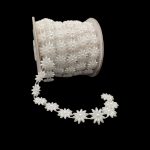 ROLO STRASS COM FLORES COR:BRANCO
