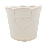 CASPO CERAMICA C/CORAÇAO D13,5 ALT.12 COR:BRANCO