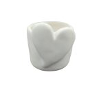 VASO CERAMICA C/CORACAO D9 COR:BRANCO