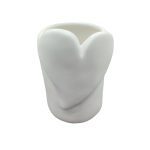VASO CERAMICA C/CORACAO D13,5 COR: BRANCO